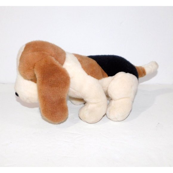 Russ Berrie Cream Brown Black Bassett Hound  Dog BIXBY 4334 Stuffed 12" Plush - Picture 3 of 8